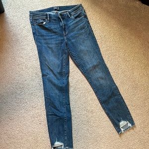 Skinny distressed bottom Jeans